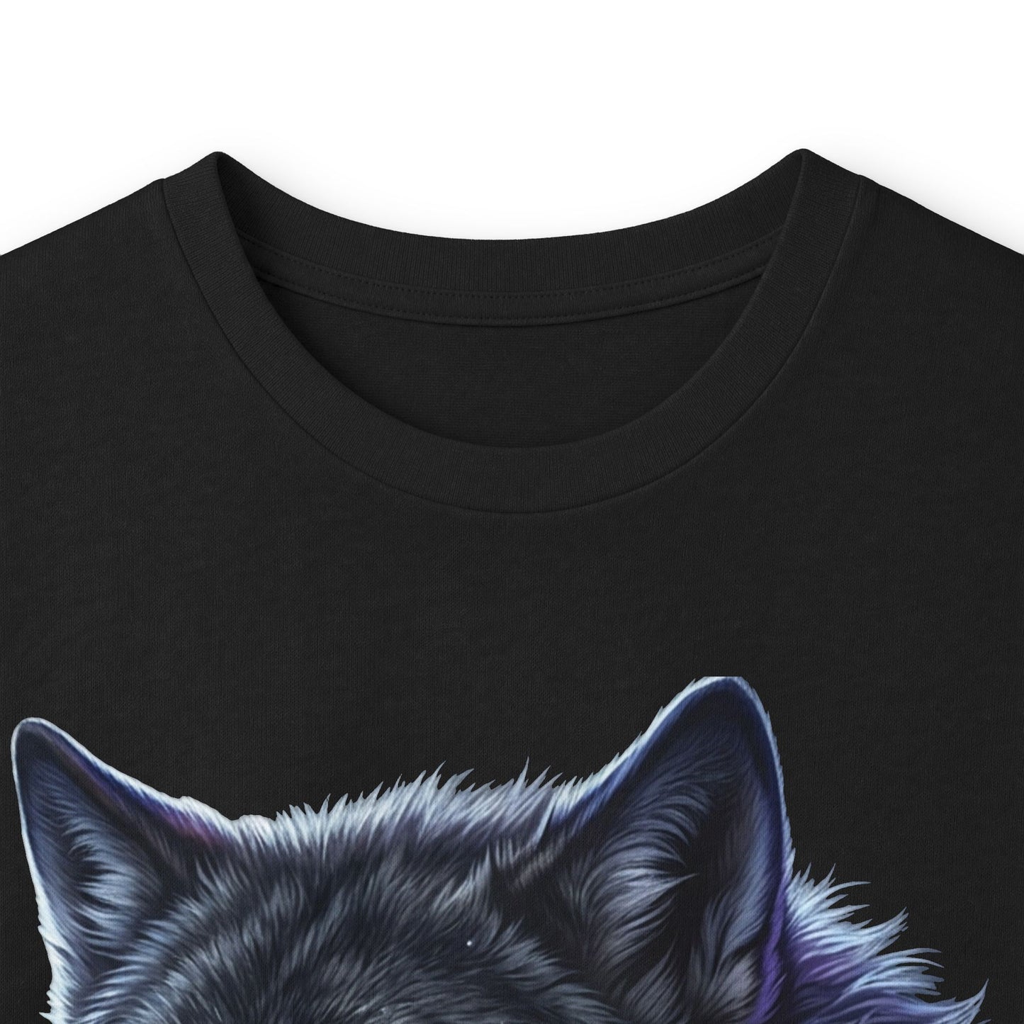 Black Wolf Head Long Sleeve Tee — Fierce Wildlife Graphic Shirt
