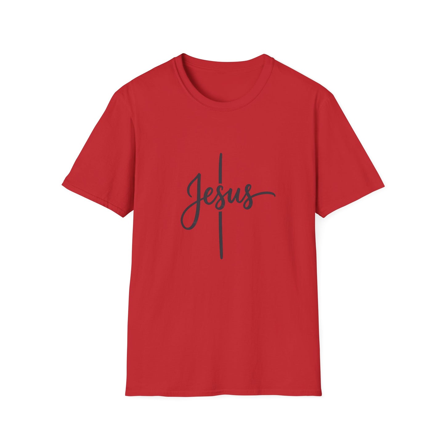 Jesus Script Cross T-Shirt — Faith Christian Tee