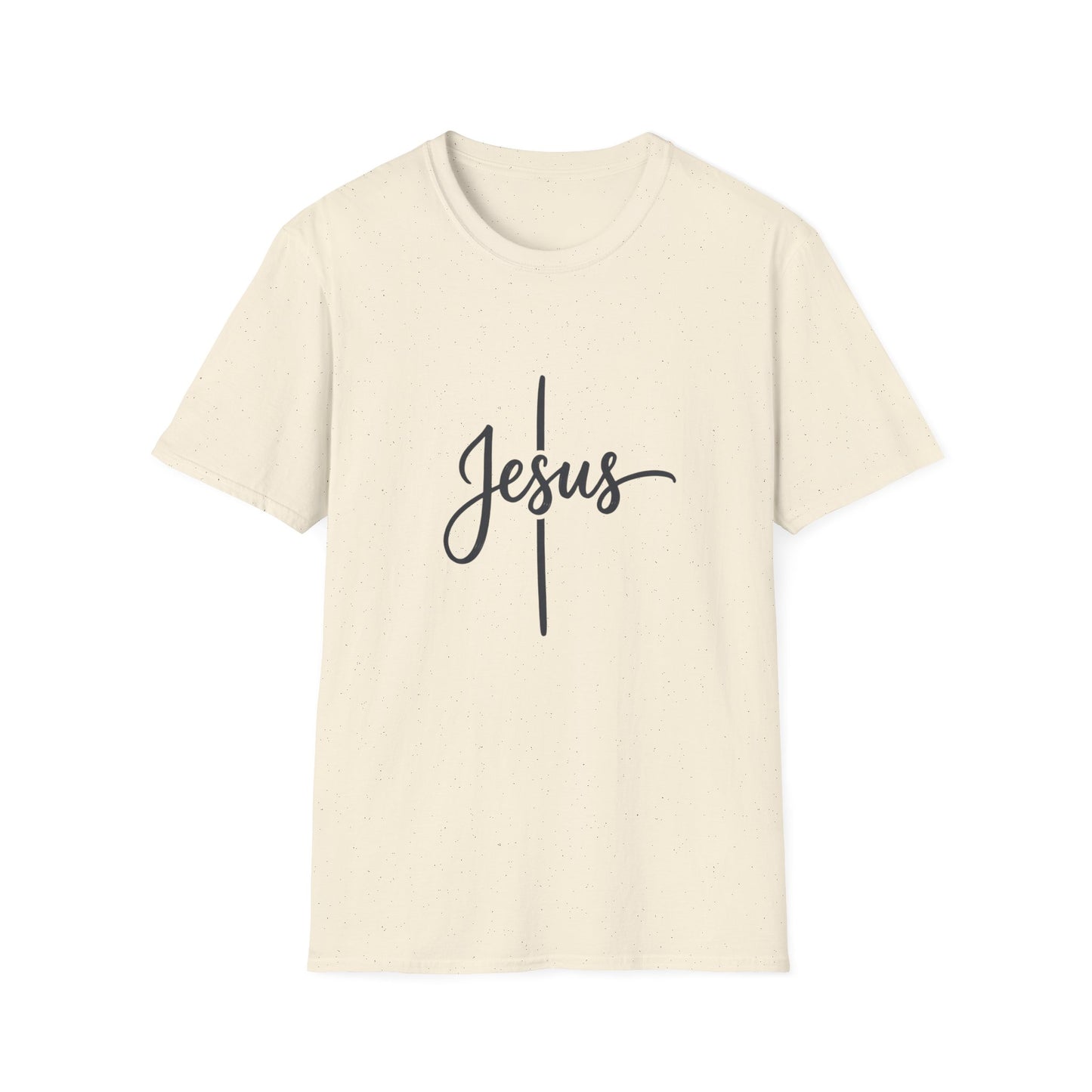 Jesus Script Cross T-Shirt — Faith Christian Tee