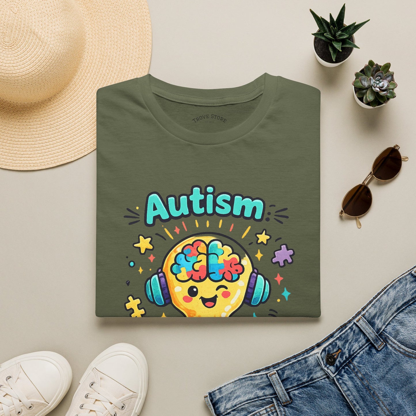 Autism Awareness T-Shirt — Cute 'Loading Genius' Puzzle Lightbulb Design