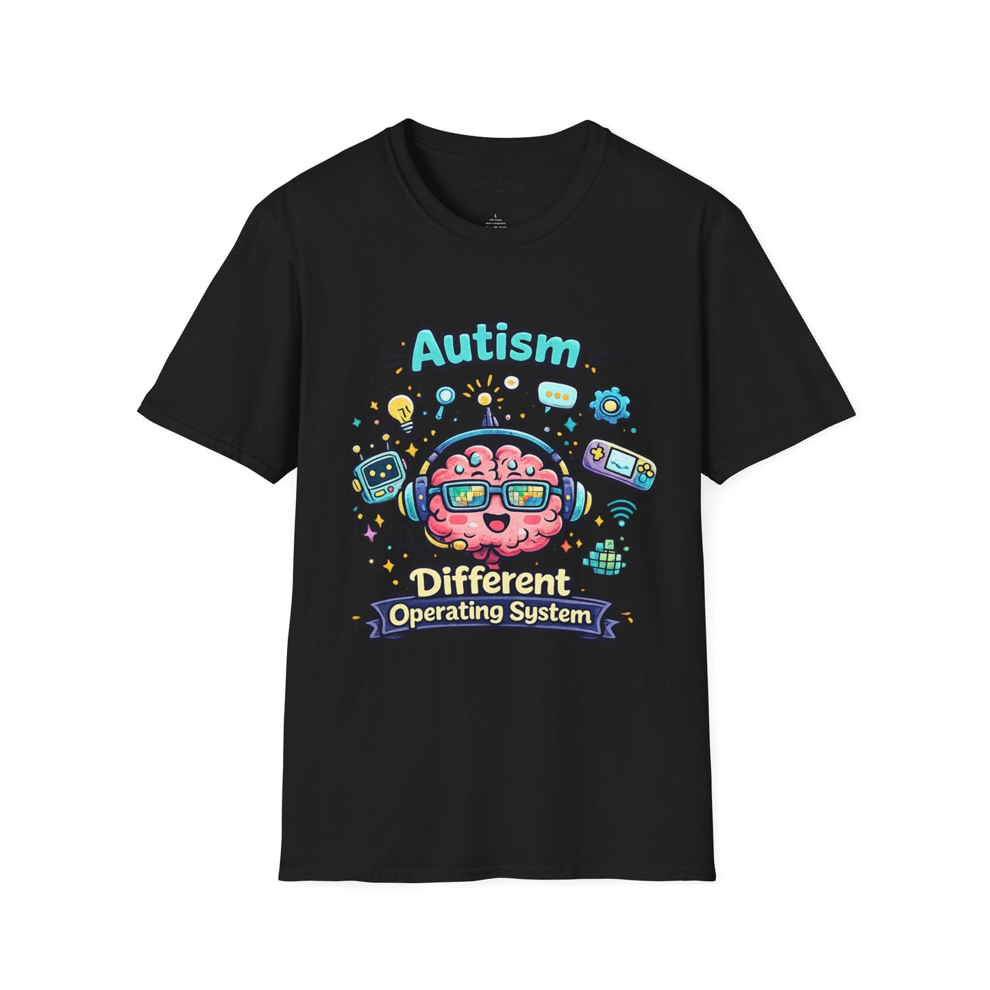 Autism 'Different Operating System' T-Shirt — Cute Brain Tech Design