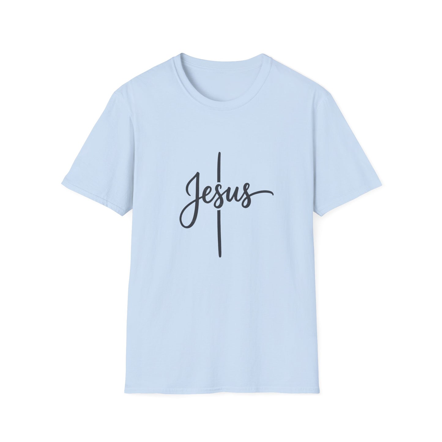 Jesus Script Cross T-Shirt — Faith Christian Tee