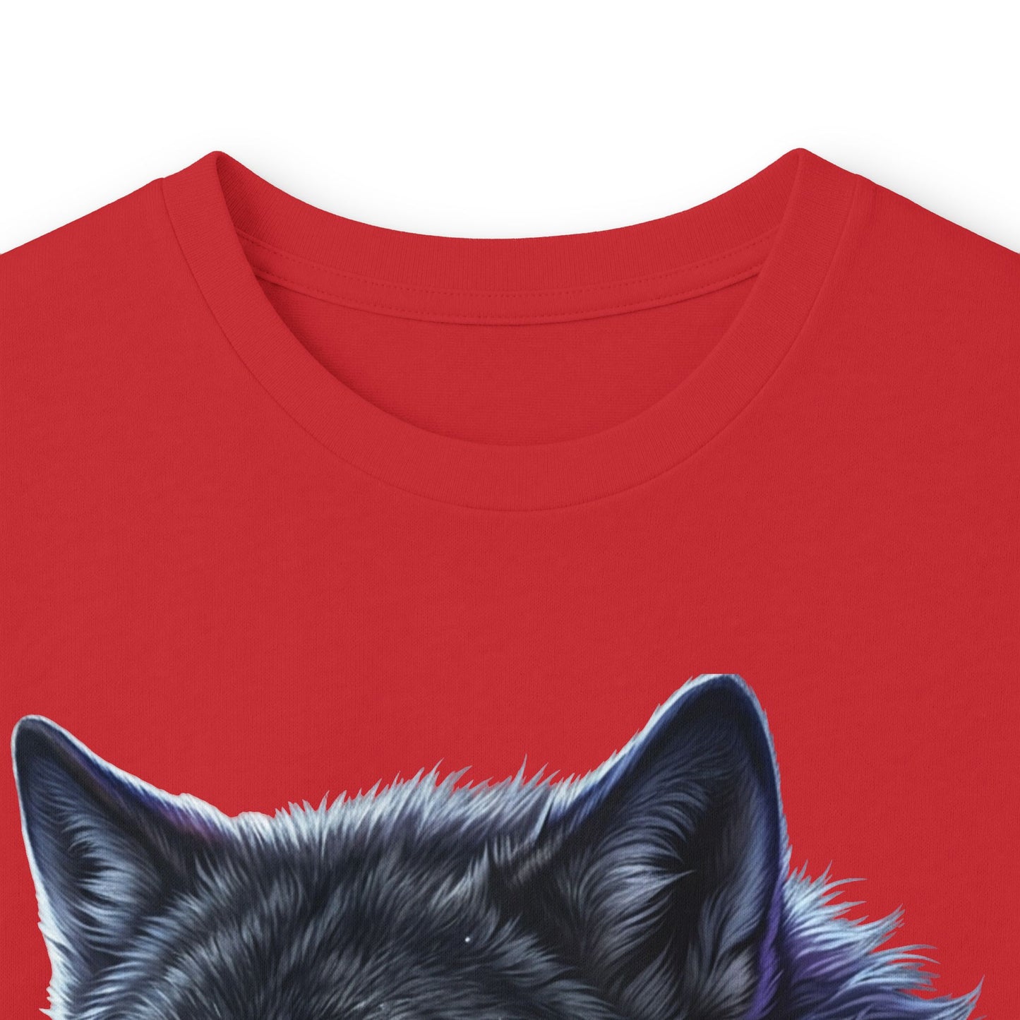 Black Wolf Head Long Sleeve Tee — Fierce Wildlife Graphic Shirt
