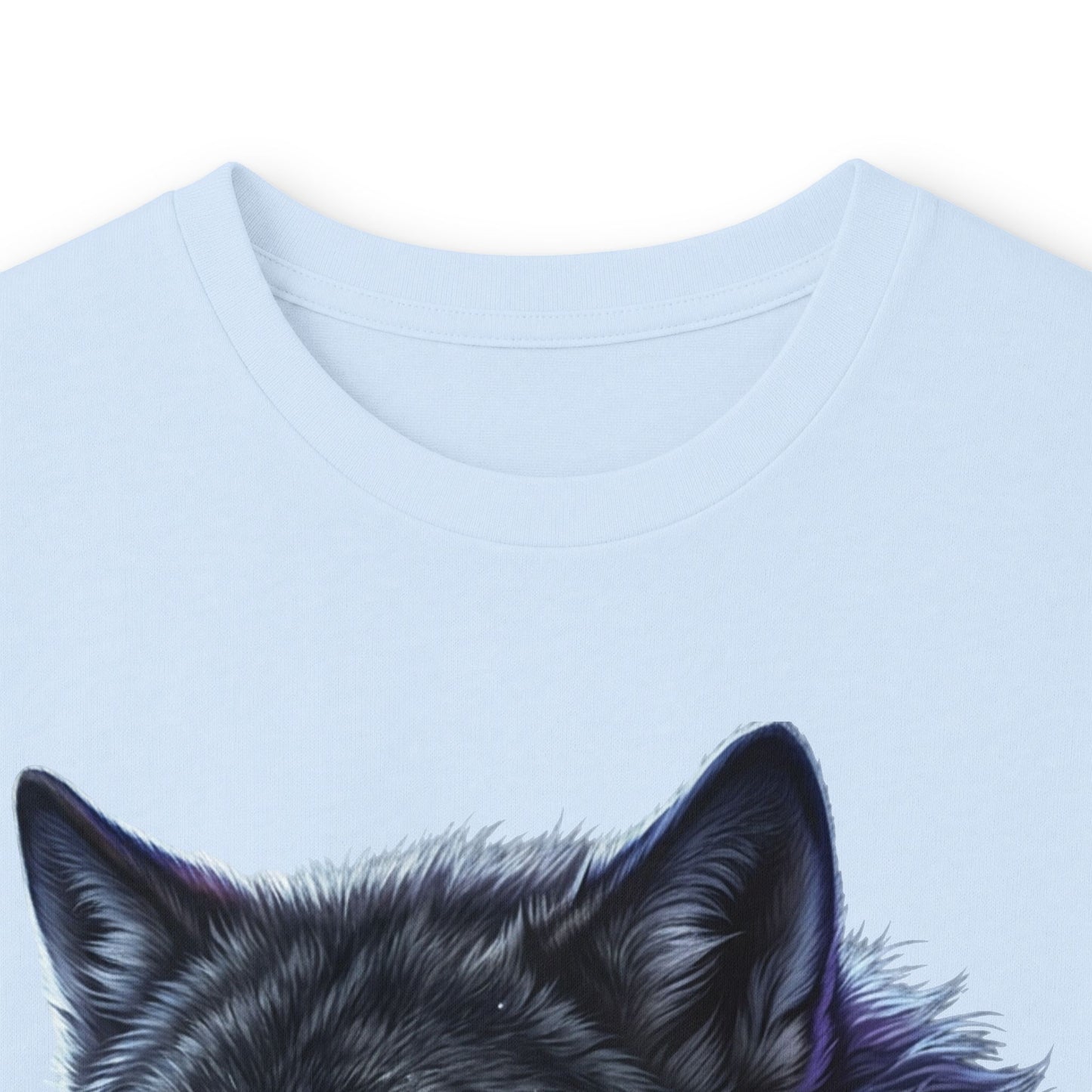 Black Wolf Head Long Sleeve Tee — Fierce Wildlife Graphic Shirt