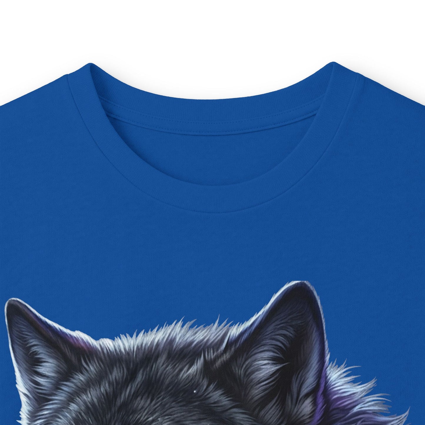 Black Wolf Head Long Sleeve Tee — Fierce Wildlife Graphic Shirt