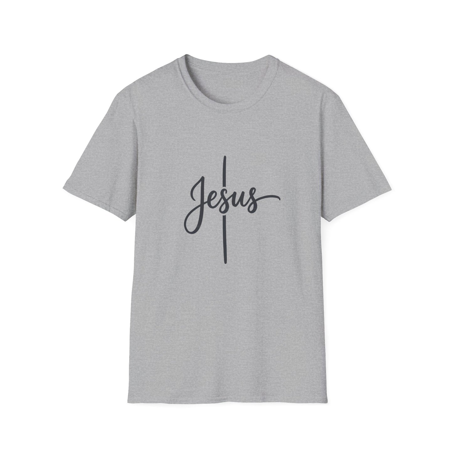 Jesus Script Cross T-Shirt — Faith Christian Tee