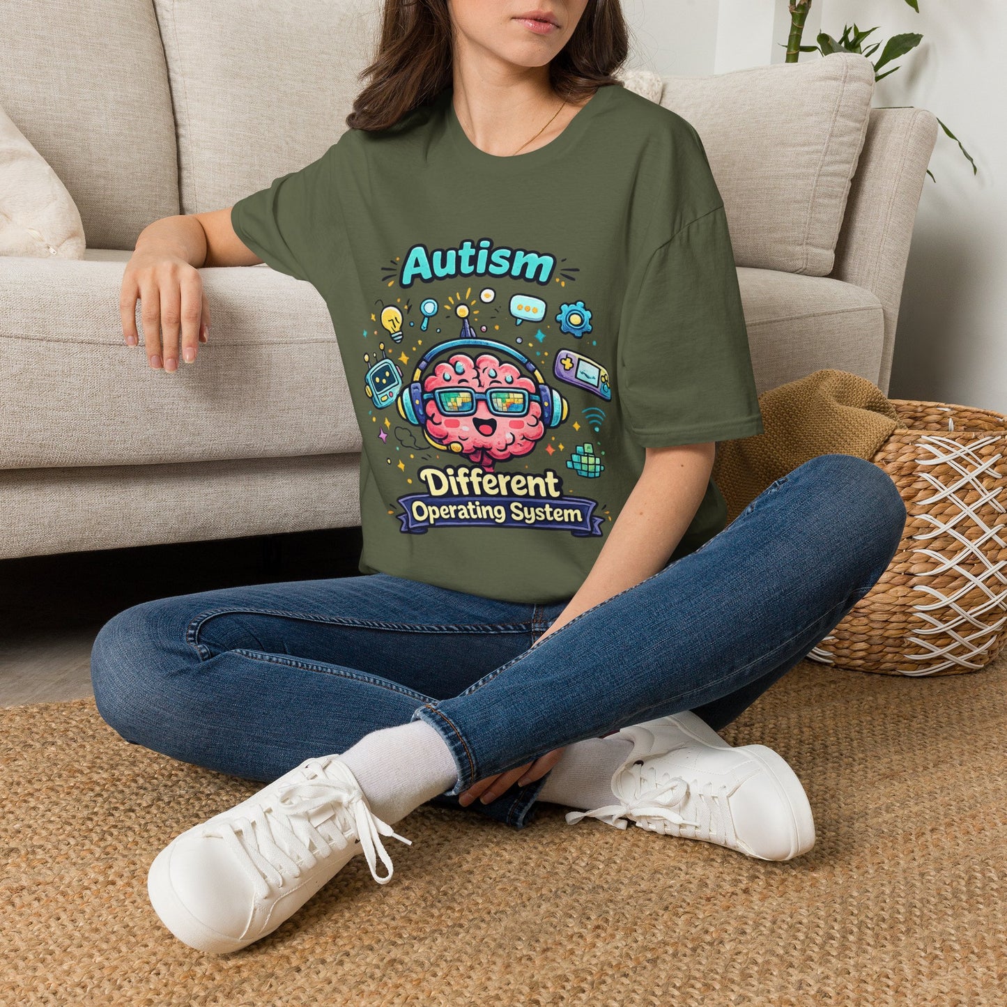 Autism 'Different Operating System' T-Shirt — Cute Brain Tech Design