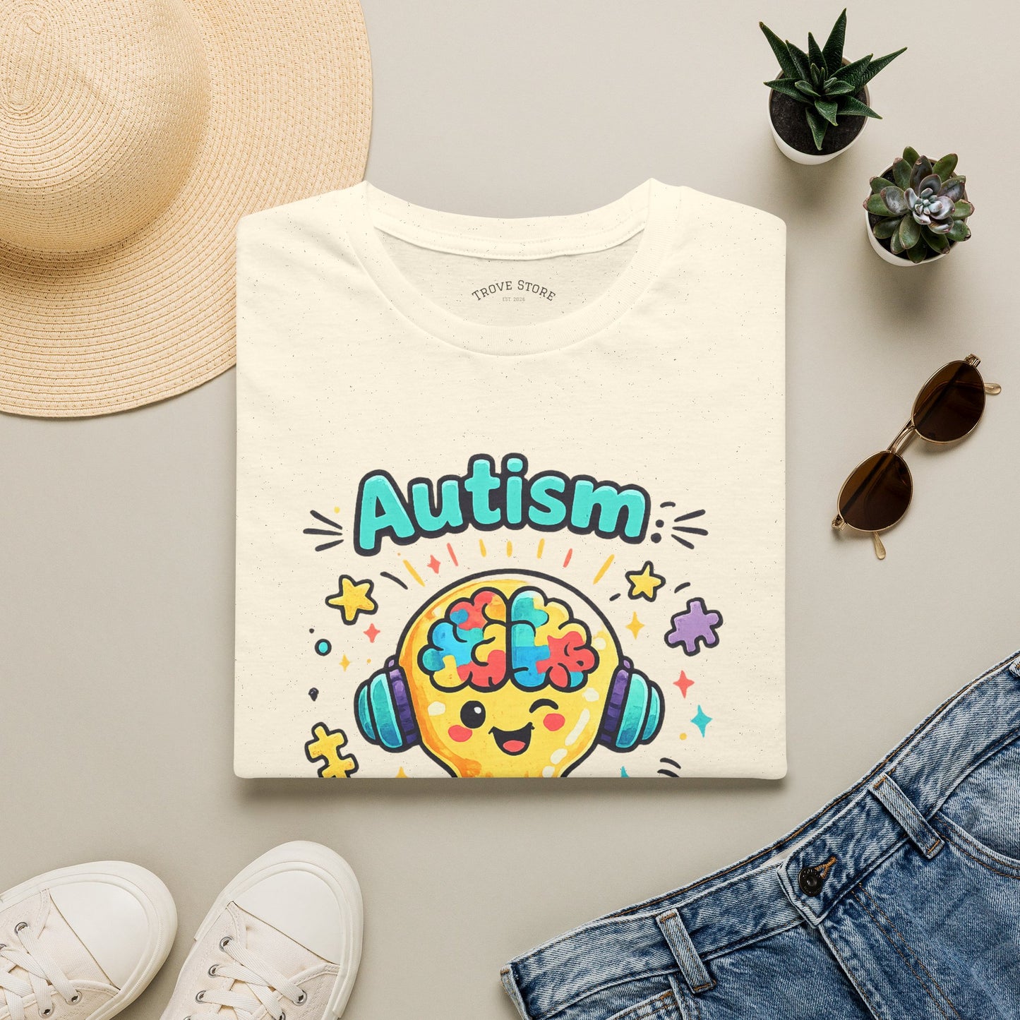 Autism Awareness T-Shirt — Cute 'Loading Genius' Puzzle Lightbulb Design