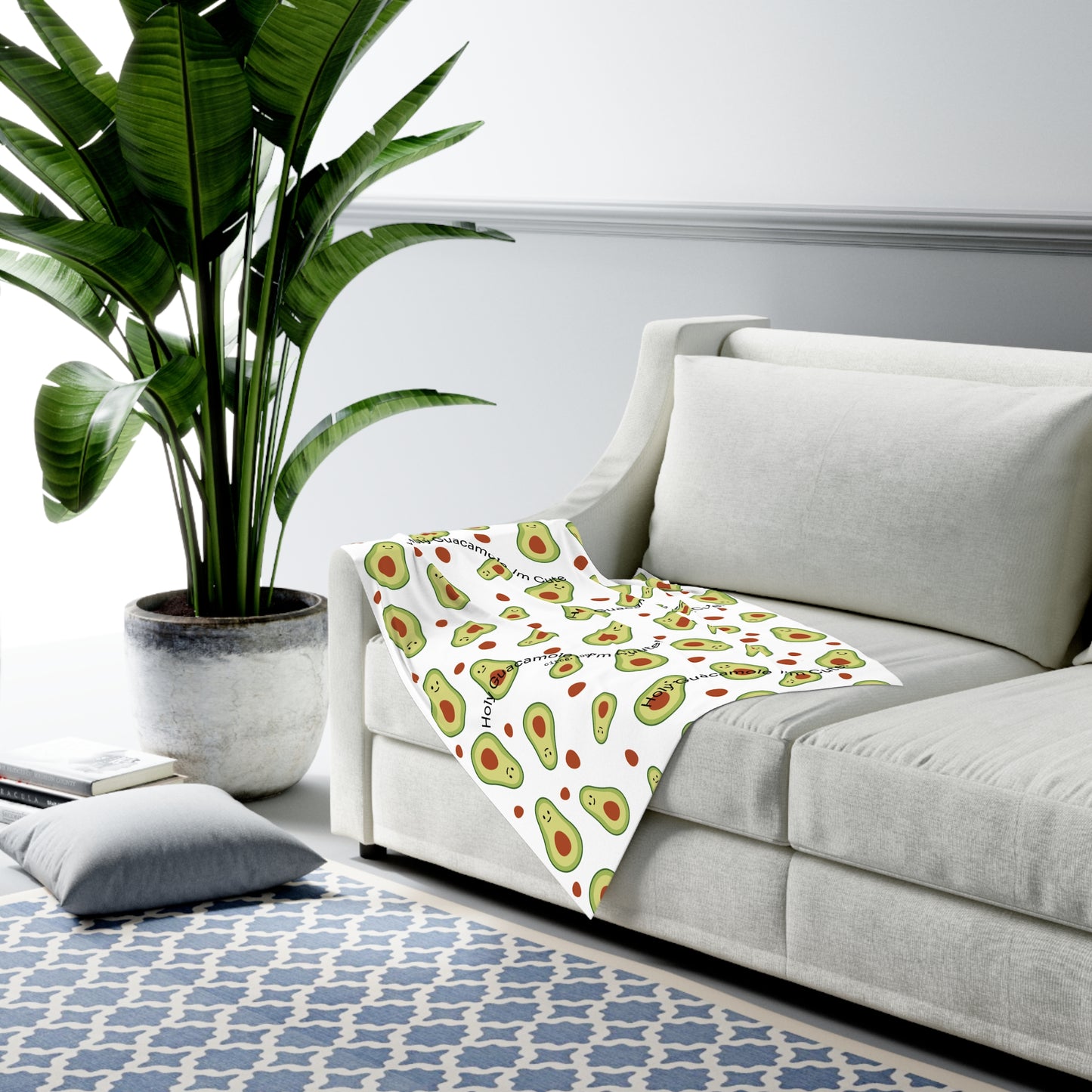 Avocado Baby Swaddle Blanket – "Holy Guacamole I’m Cute" Cute Avocado Pattern Newborn Wrap