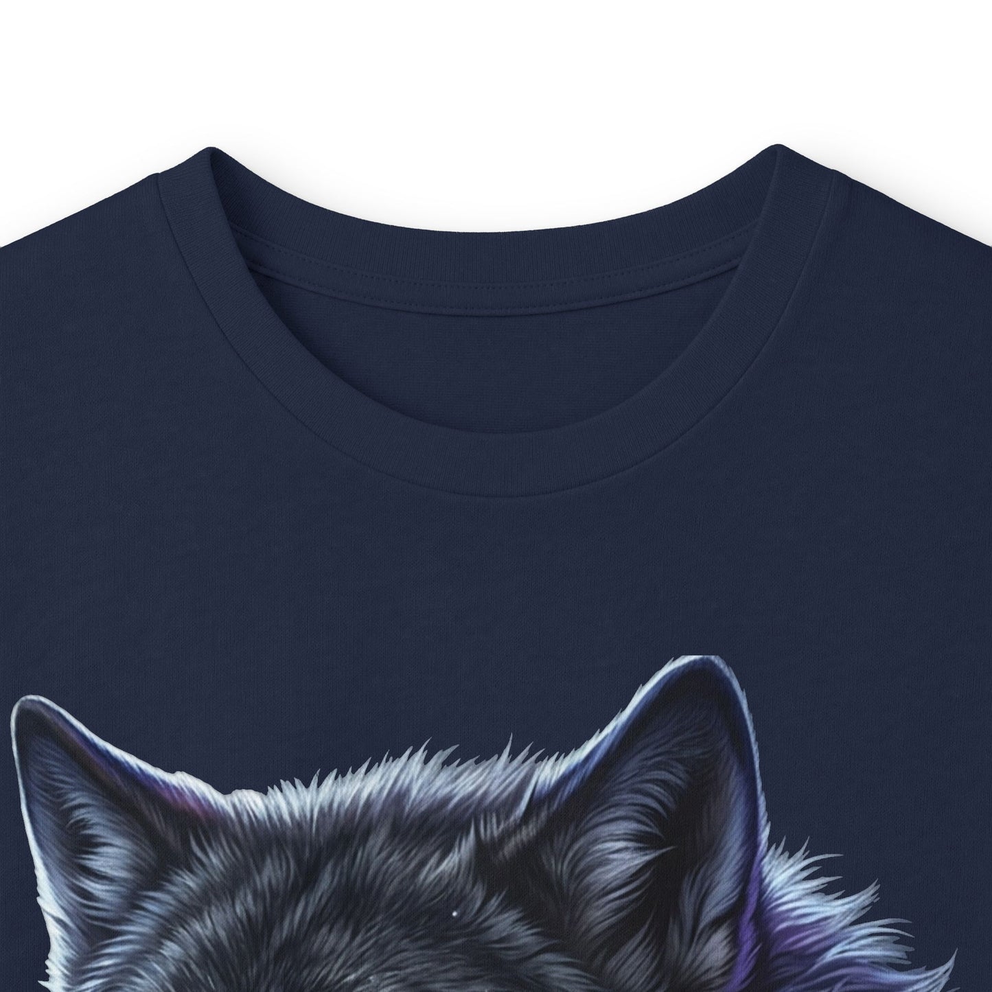 Black Wolf Head Long Sleeve Tee — Fierce Wildlife Graphic Shirt