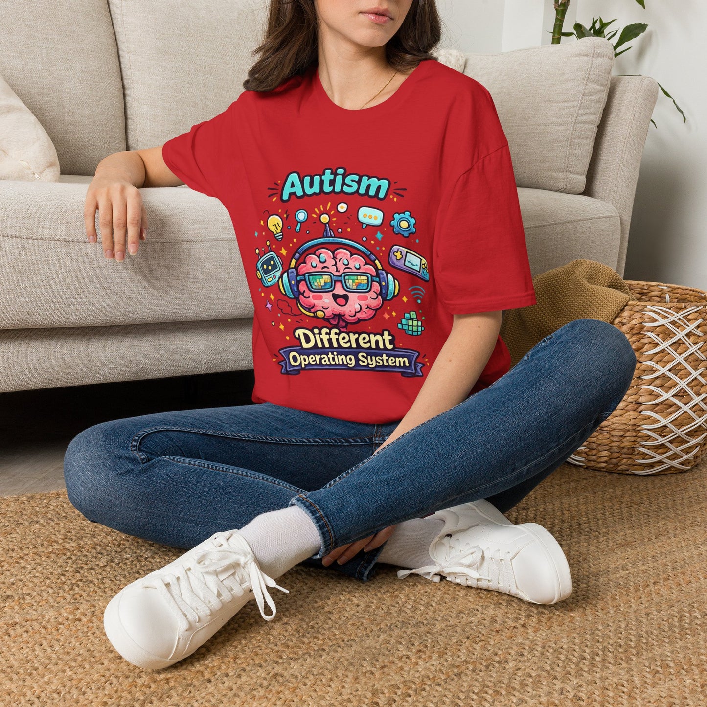 Autism 'Different Operating System' T-Shirt — Cute Brain Tech Design