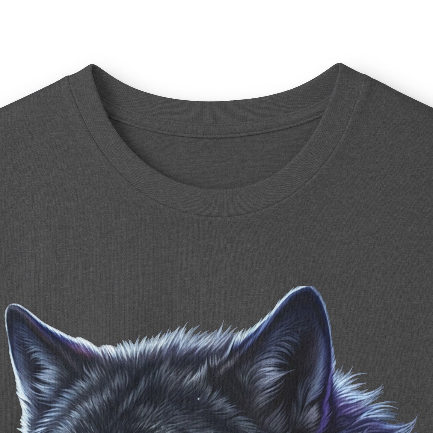 Black Wolf Head Long Sleeve Tee — Fierce Wildlife Graphic Shirt