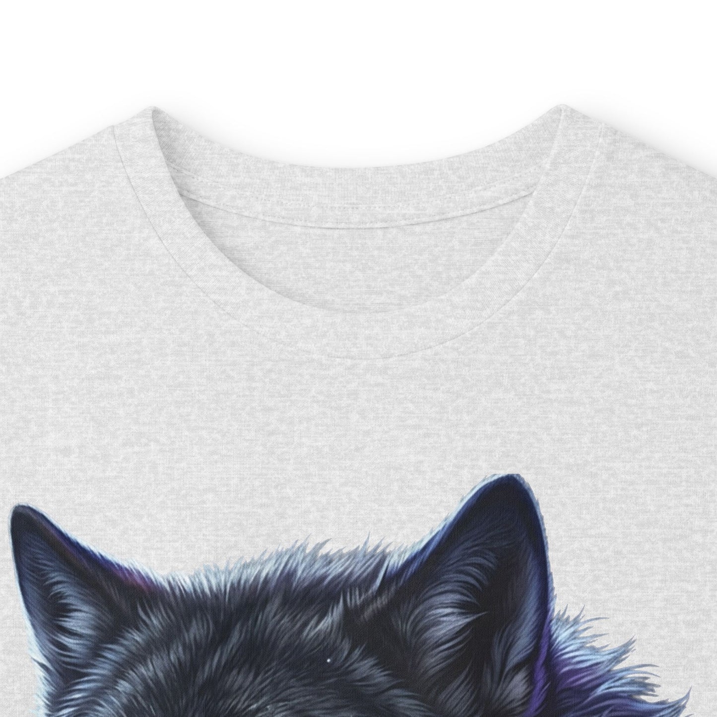 Black Wolf Head Long Sleeve Tee — Fierce Wildlife Graphic Shirt