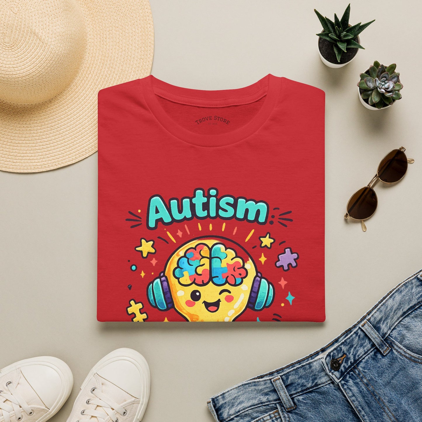 Autism Awareness T-Shirt — Cute 'Loading Genius' Puzzle Lightbulb Design
