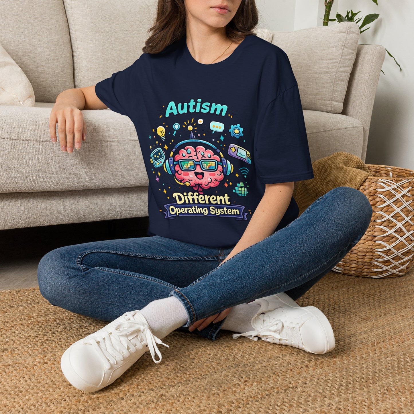 Autism 'Different Operating System' T-Shirt — Cute Brain Tech Design