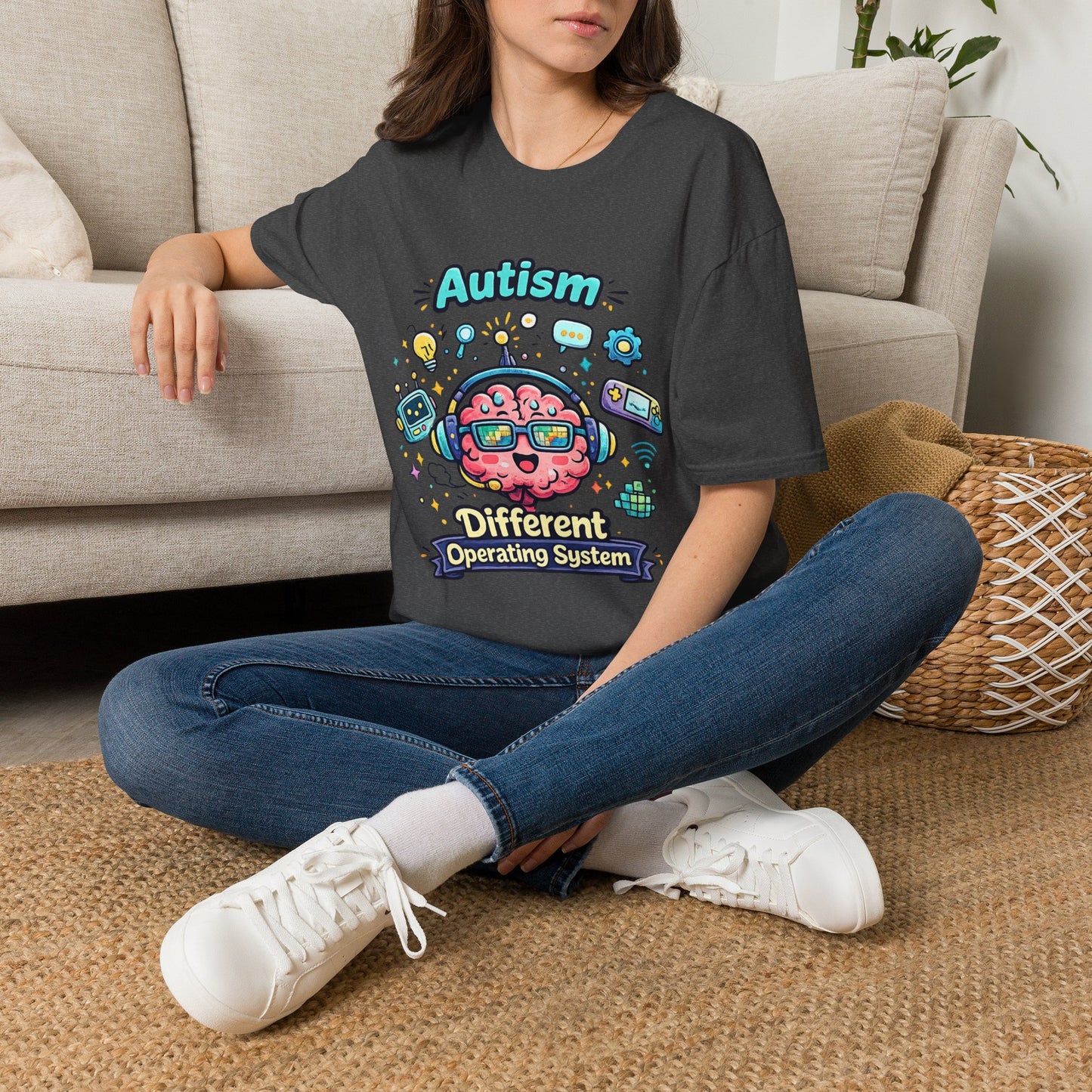 Autism 'Different Operating System' T-Shirt — Cute Brain Tech Design