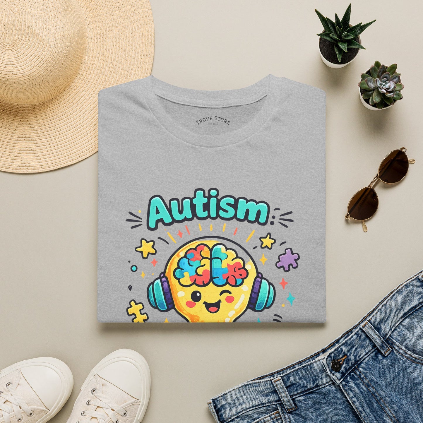 Autism Awareness T-Shirt — Cute 'Loading Genius' Puzzle Lightbulb Design