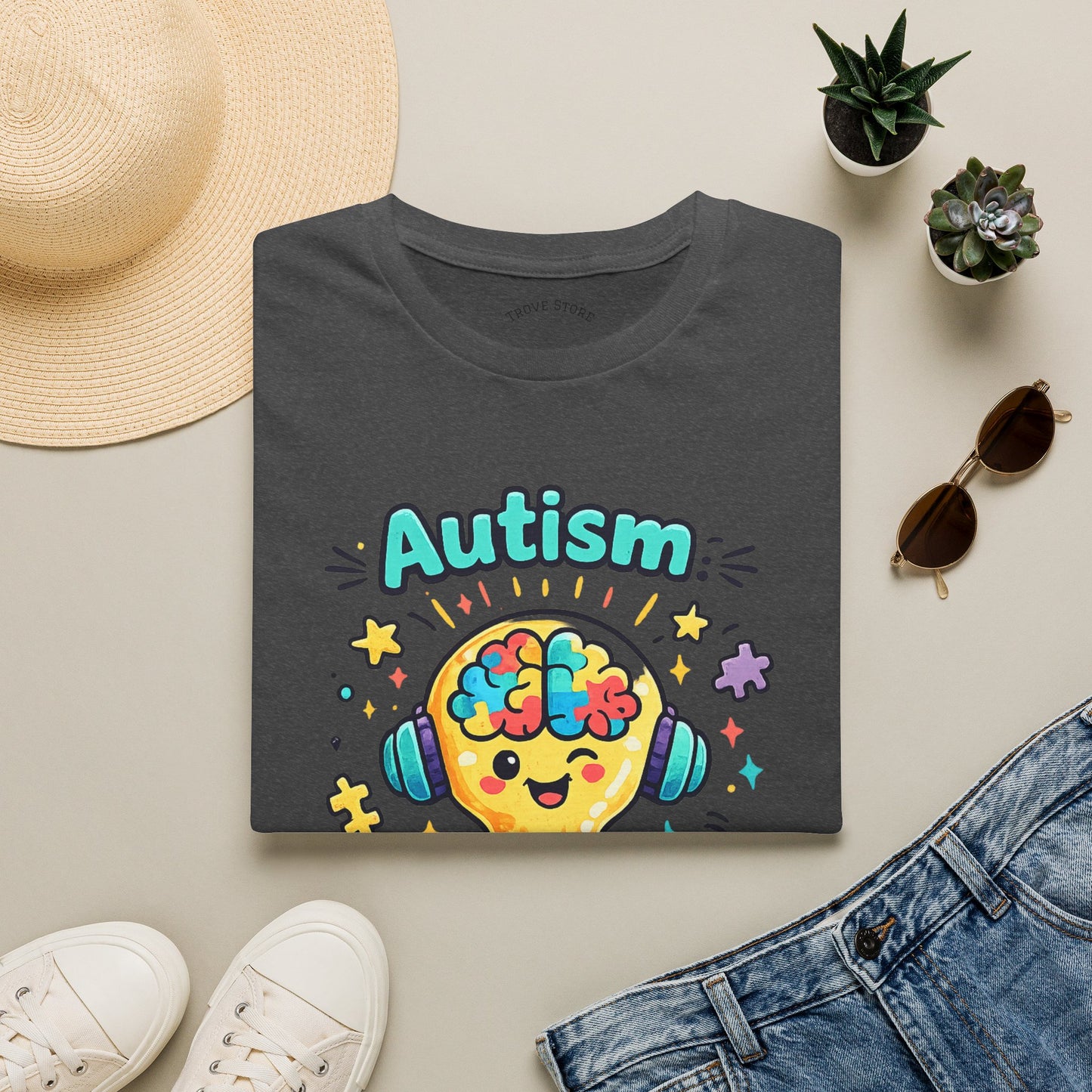 Autism Awareness T-Shirt — Cute 'Loading Genius' Puzzle Lightbulb Design