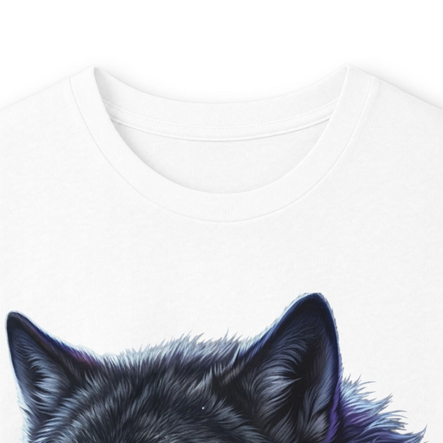 Black Wolf Head Long Sleeve Tee — Fierce Wildlife Graphic Shirt