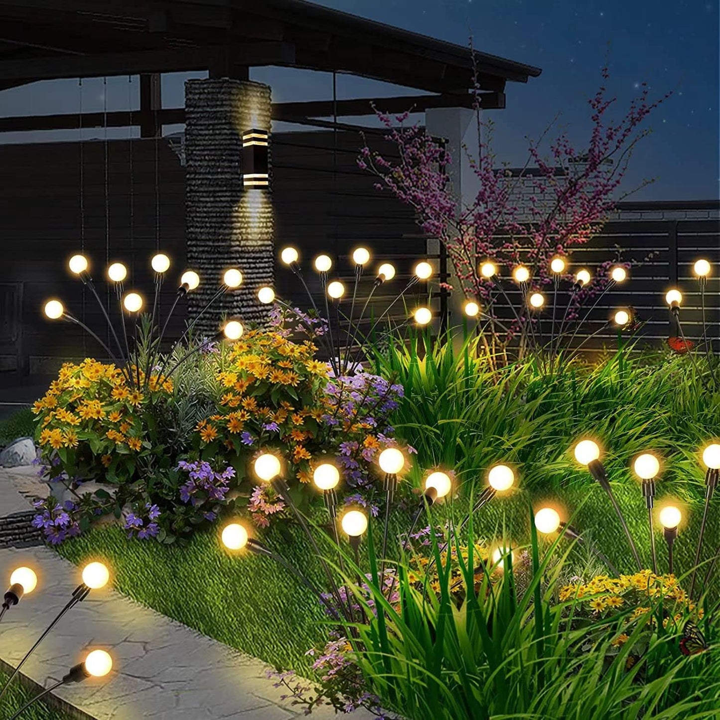 Enchanting Firefly Lights : Unique Solar Powered Garden Lights