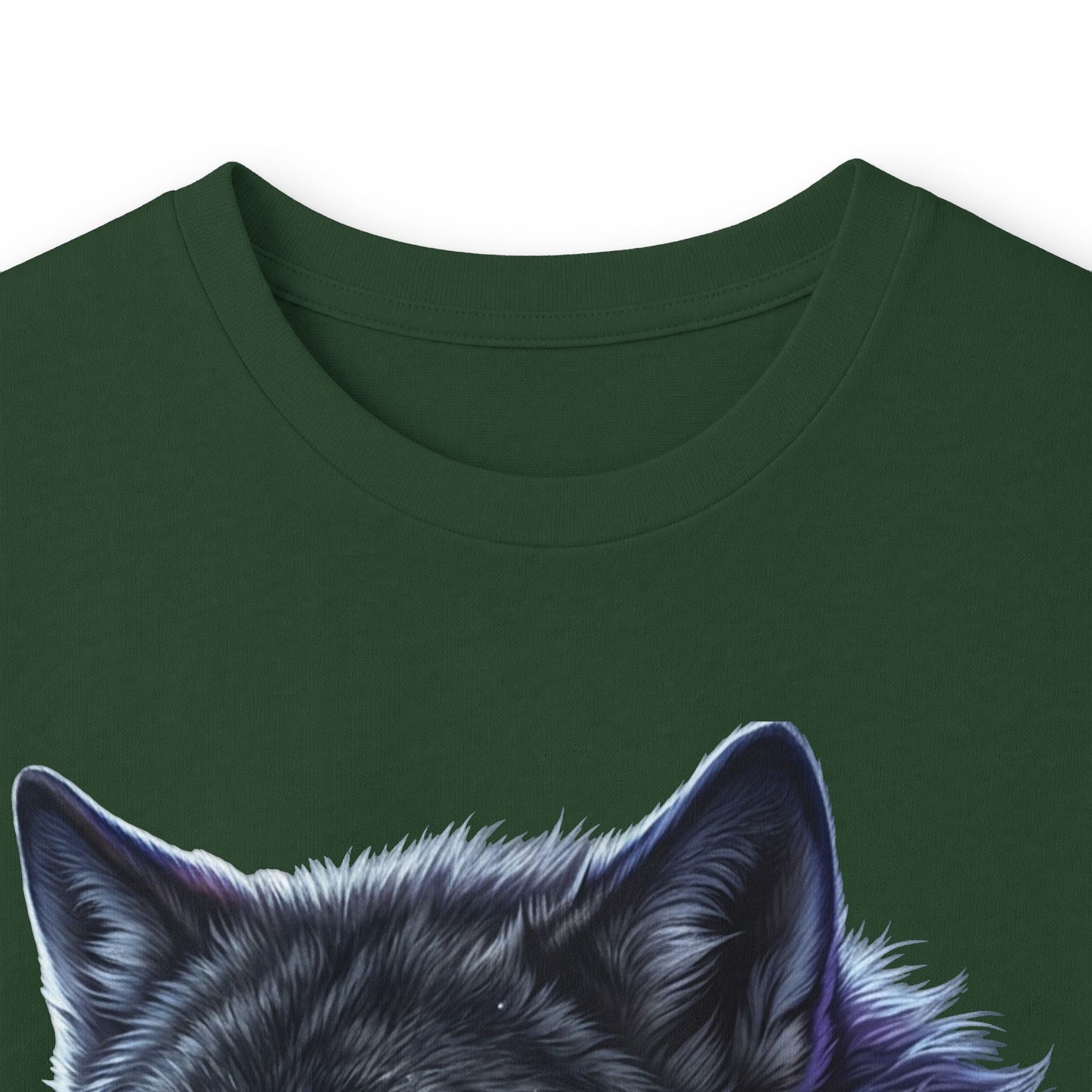 Black Wolf Head Long Sleeve Tee — Fierce Wildlife Graphic Shirt