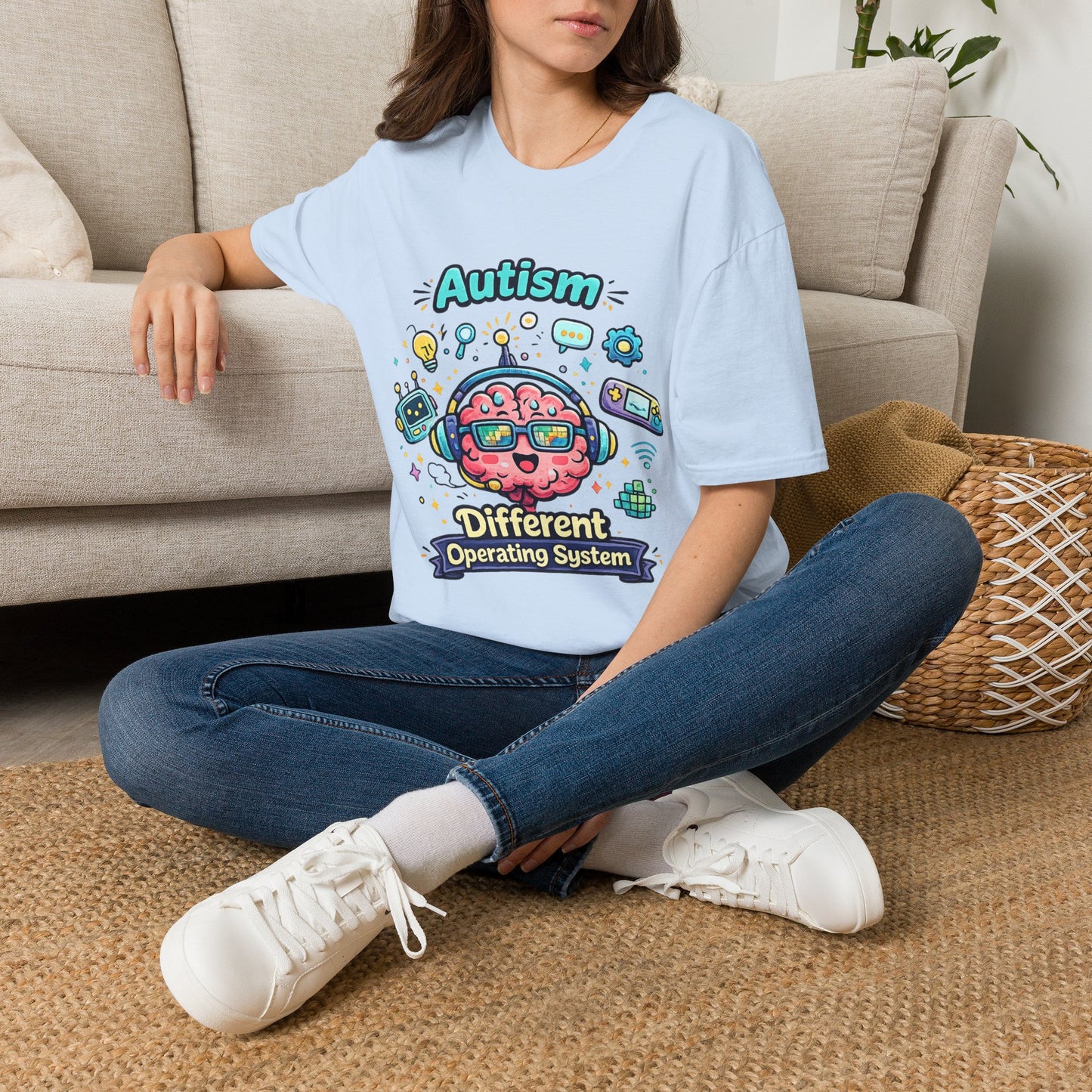 Autism 'Different Operating System' T-Shirt — Cute Brain Tech Design