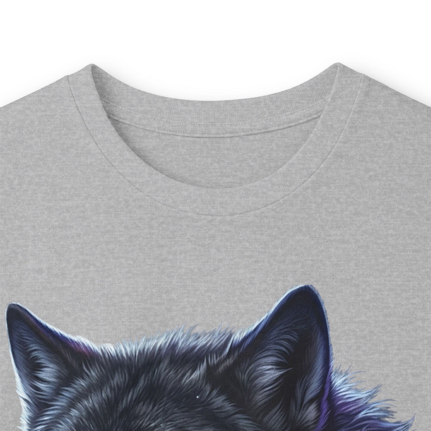 Black Wolf Head Long Sleeve Tee — Fierce Wildlife Graphic Shirt
